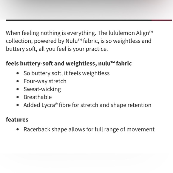 lululemon Align Racerback Tank Waist Length - Picture 4 of 4